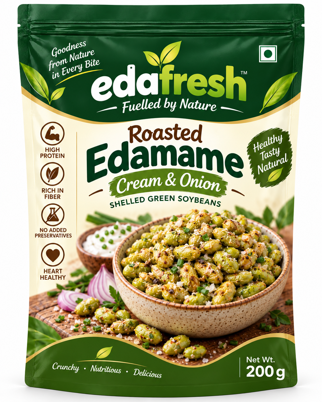 Roasted Edamame – Cream & Onion