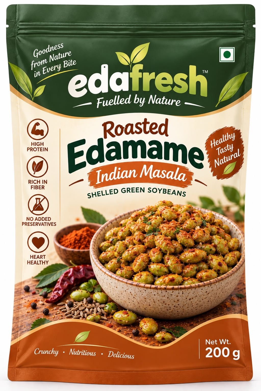 Roasted Edamame – Indian Masala